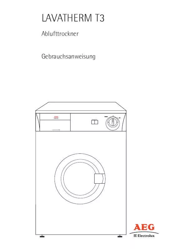 Mode d'emploi AEG-ELECTROLUX AEG LAVATHERMT3