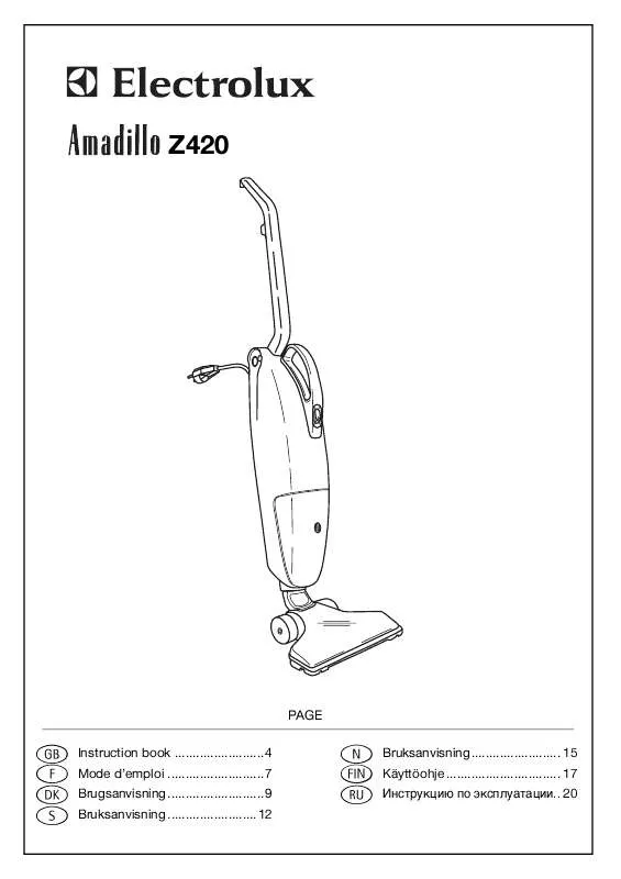 Mode d'emploi AEG-ELECTROLUX AMADILLOZ420