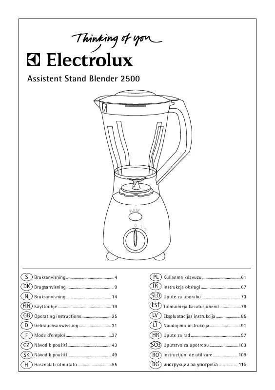 Mode d'emploi AEG-ELECTROLUX ASB2500