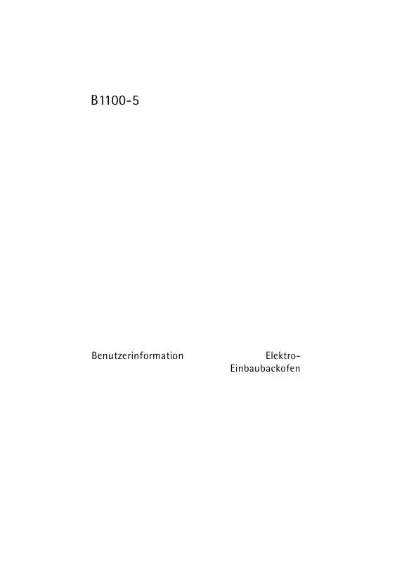 Mode d'emploi AEG-ELECTROLUX B1100-5-W EU R08