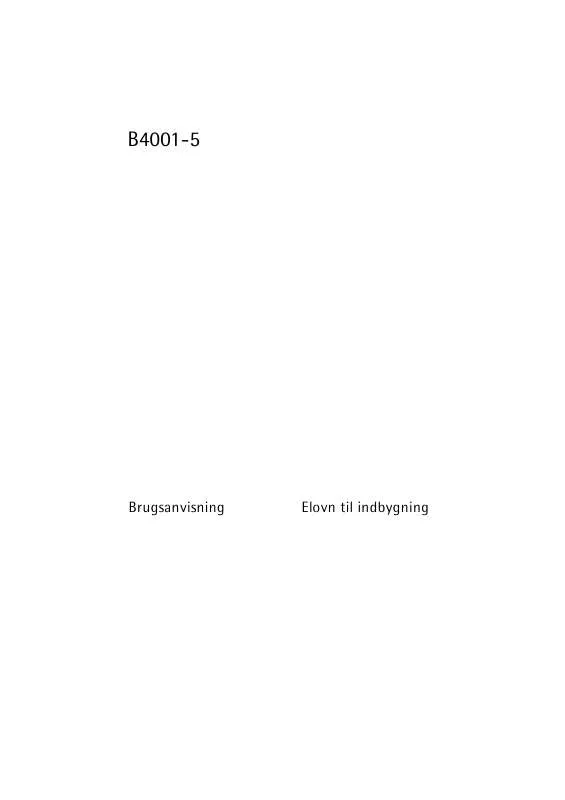 Mode d'emploi AEG-ELECTROLUX B4001-5-M EU R08