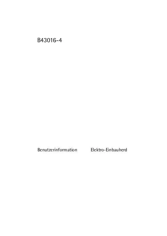 Mode d'emploi AEG-ELECTROLUX B43016-4-M