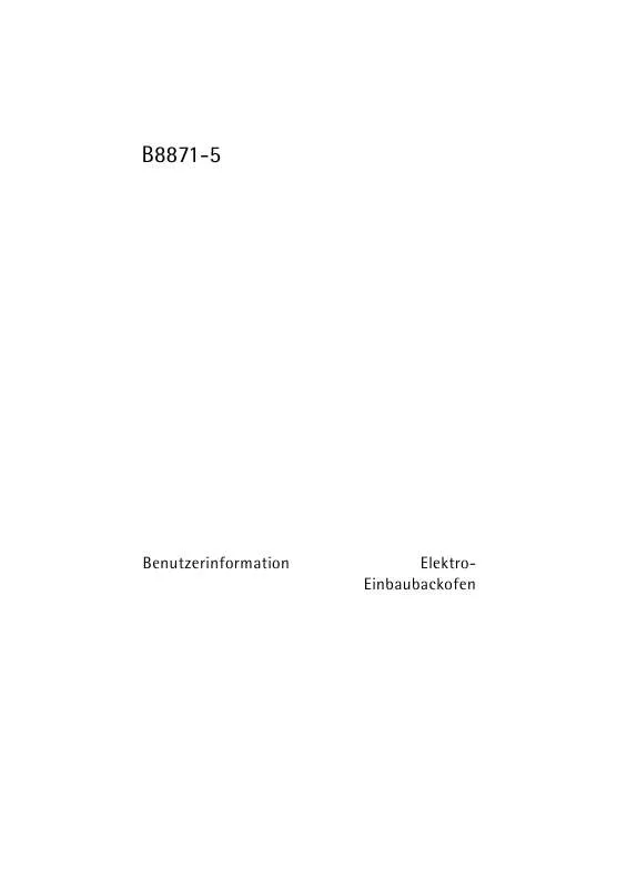 Mode d'emploi AEG-ELECTROLUX B8871-5-A DE R08