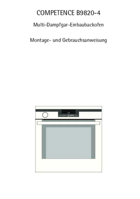 Mode d'emploi AEG-ELECTROLUX B9820 ABSNR80220098