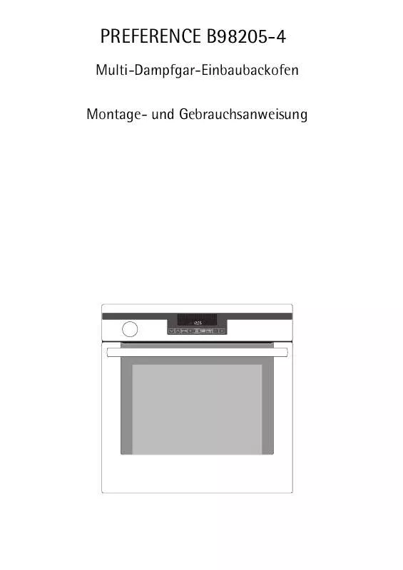 Mode d'emploi AEG-ELECTROLUX B98205-4-M