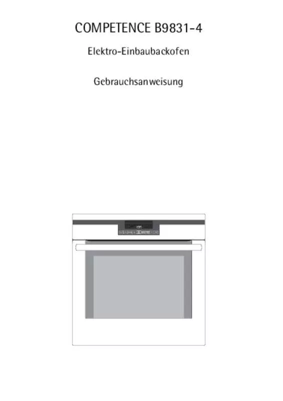 Mode d'emploi AEG-ELECTROLUX B9831-4-MEURO