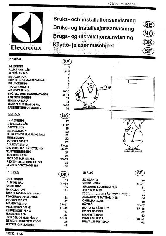 Mode d'emploi AEG-ELECTROLUX BE22A