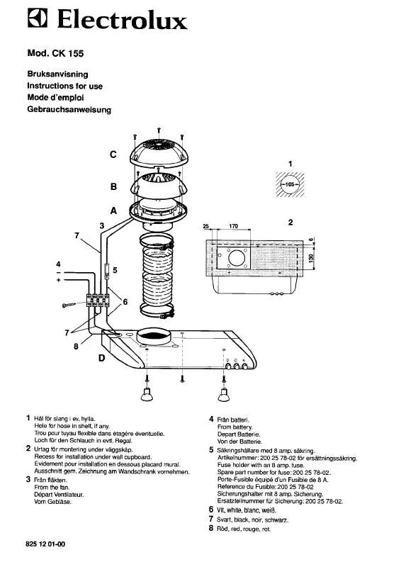 Mode d'emploi AEG-ELECTROLUX CK155