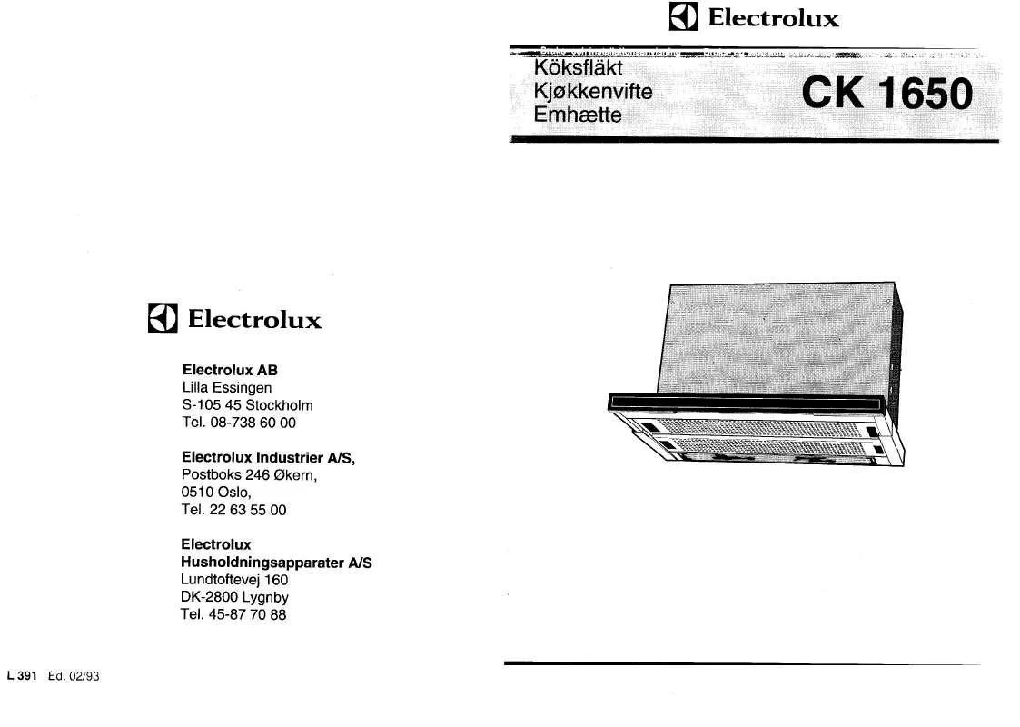 Mode d'emploi AEG-ELECTROLUX CK1650