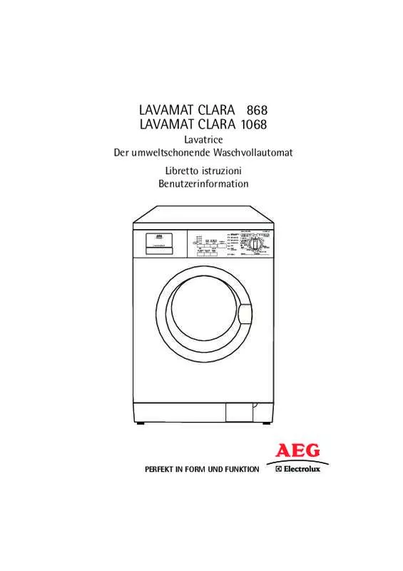 Mode d'emploi AEG-ELECTROLUX CLARA868