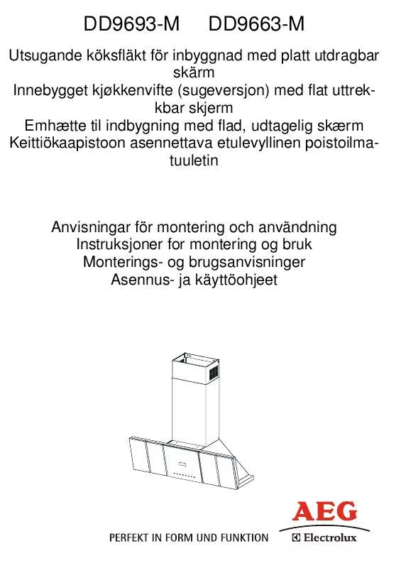 Mode d'emploi AEG-ELECTROLUX DD9693-M