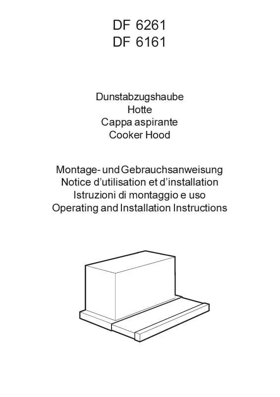 Mode d'emploi AEG-ELECTROLUX DF6161B/CH