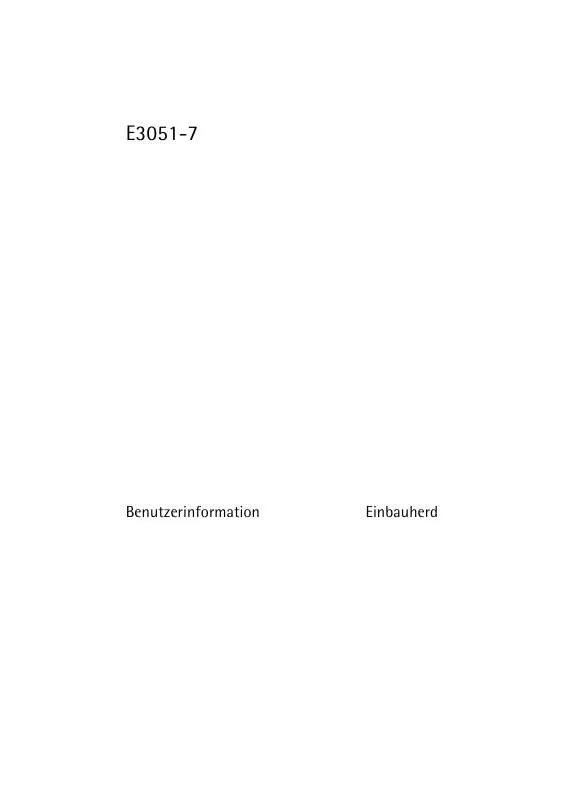 Mode d'emploi AEG-ELECTROLUX E3051-7-M