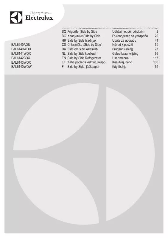 Mode d'emploi AEG-ELECTROLUX EAL6141WOX