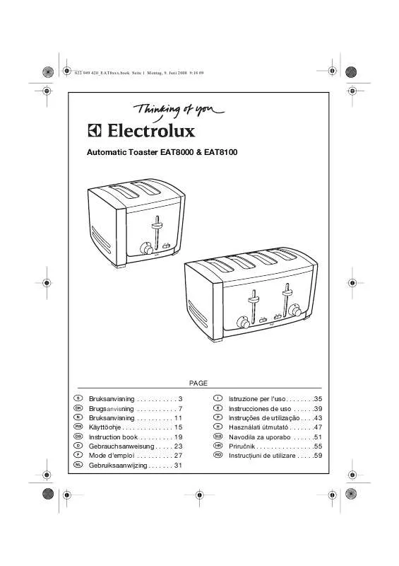 Mode d'emploi AEG-ELECTROLUX EAT8000