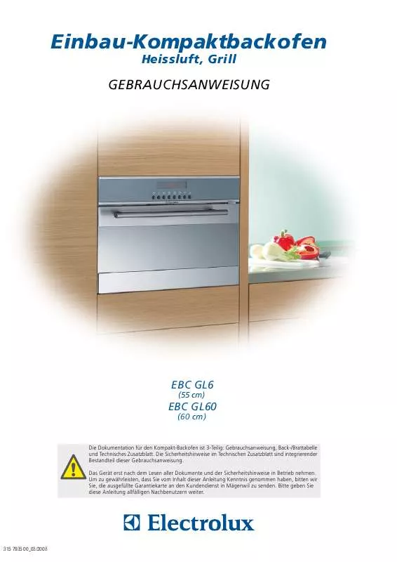 Mode d'emploi AEG-ELECTROLUX EBCGL60 SW