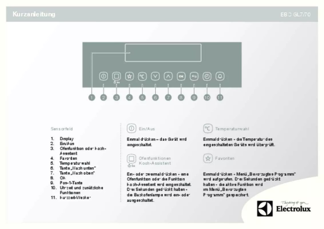 Mode d'emploi AEG-ELECTROLUX EBCGL70SP