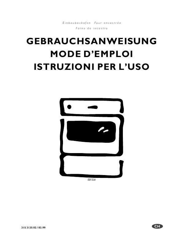 Mode d'emploi AEG-ELECTROLUX EBSL6W HF