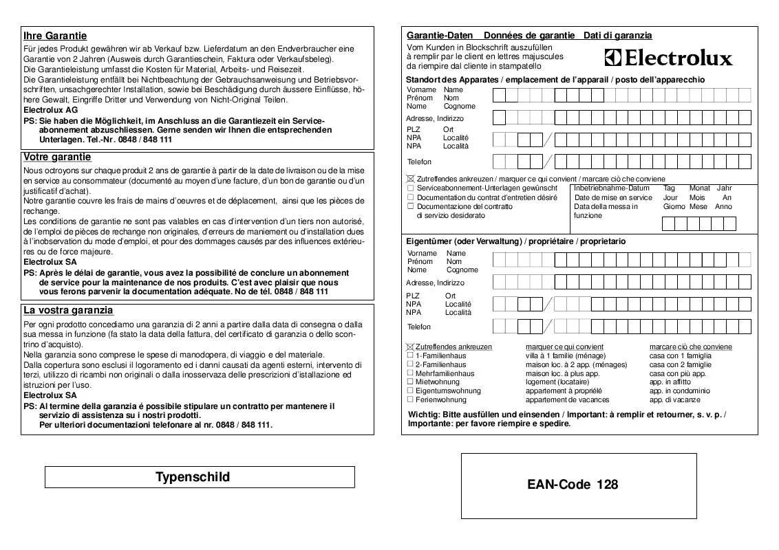 Mode d'emploi AEG-ELECTROLUX EBSL6WE