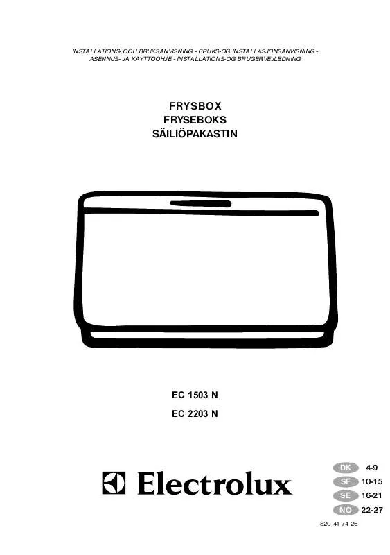 Mode d'emploi AEG-ELECTROLUX EC2203N