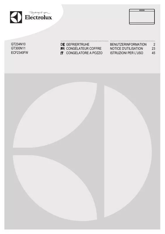 Mode d'emploi AEG-ELECTROLUX ECF2340FW