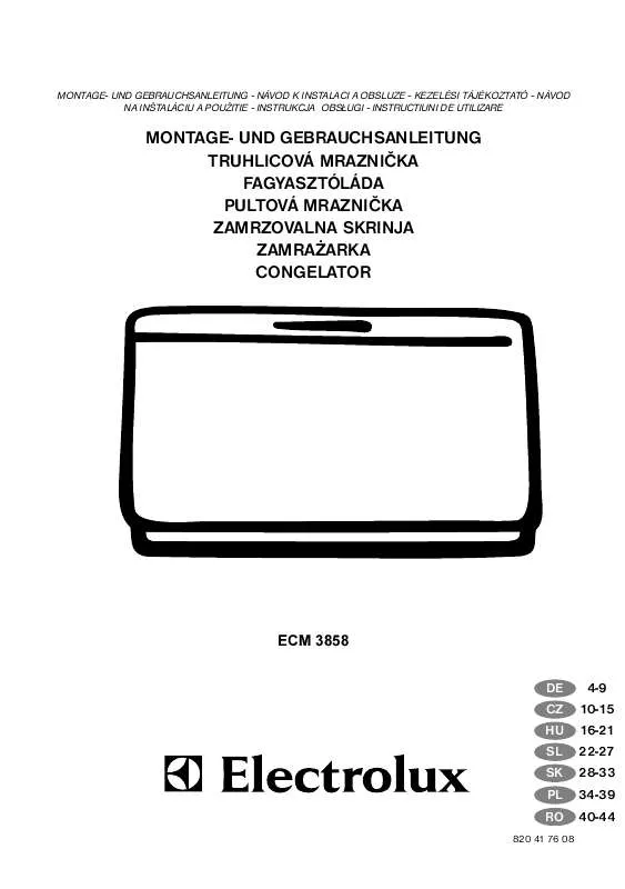 Mode d'emploi AEG-ELECTROLUX ECM3858