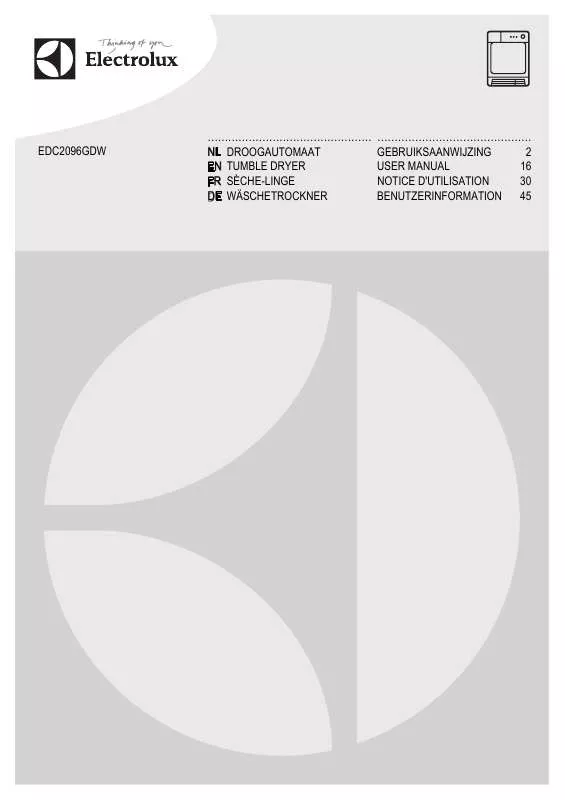 Mode d'emploi AEG-ELECTROLUX EDC2096GDW