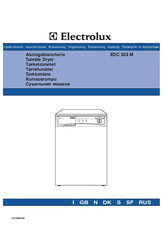 Mode d'emploi AEG-ELECTROLUX EDC503M