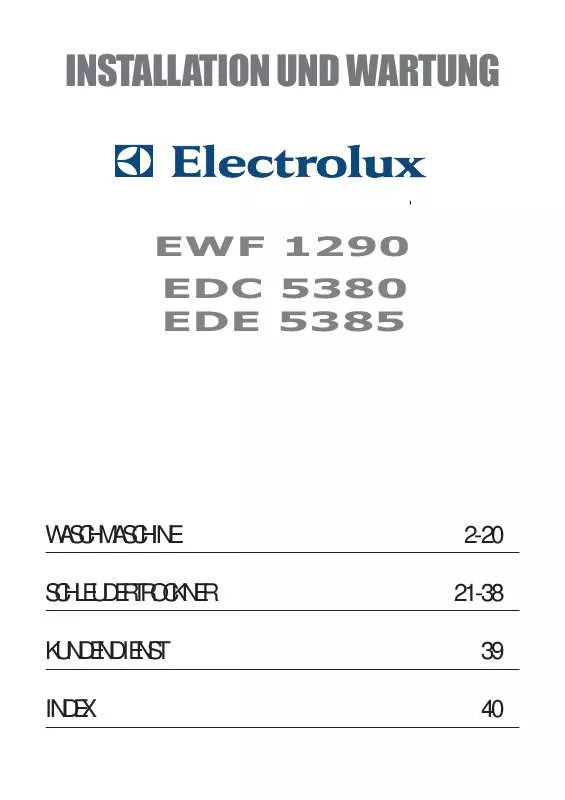 Mode d'emploi AEG-ELECTROLUX EDC5380