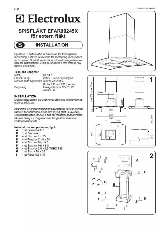 Mode d'emploi AEG-ELECTROLUX EFAR90245X