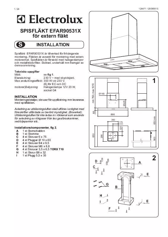 Mode d'emploi AEG-ELECTROLUX EFAR90531X