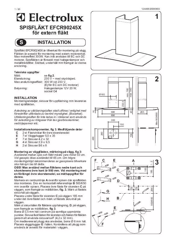 Mode d'emploi AEG-ELECTROLUX EFCR90245X