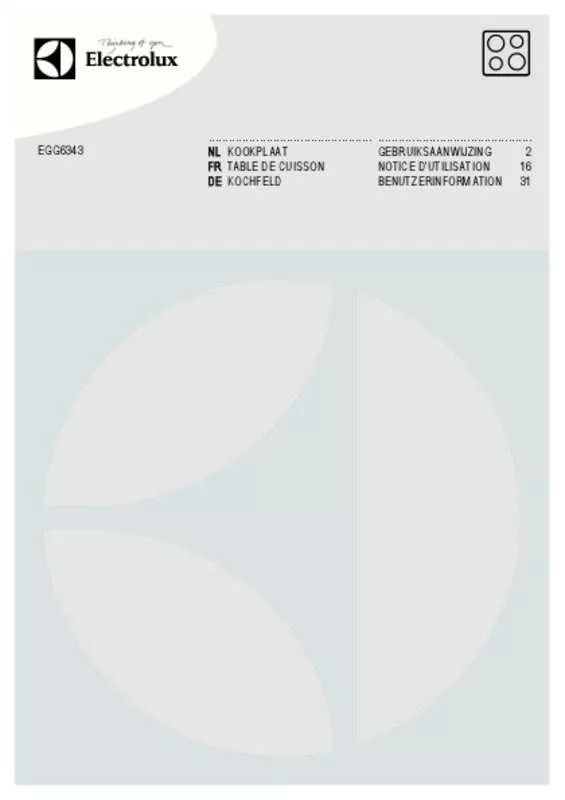 Mode d'emploi AEG-ELECTROLUX EGG6343NOX