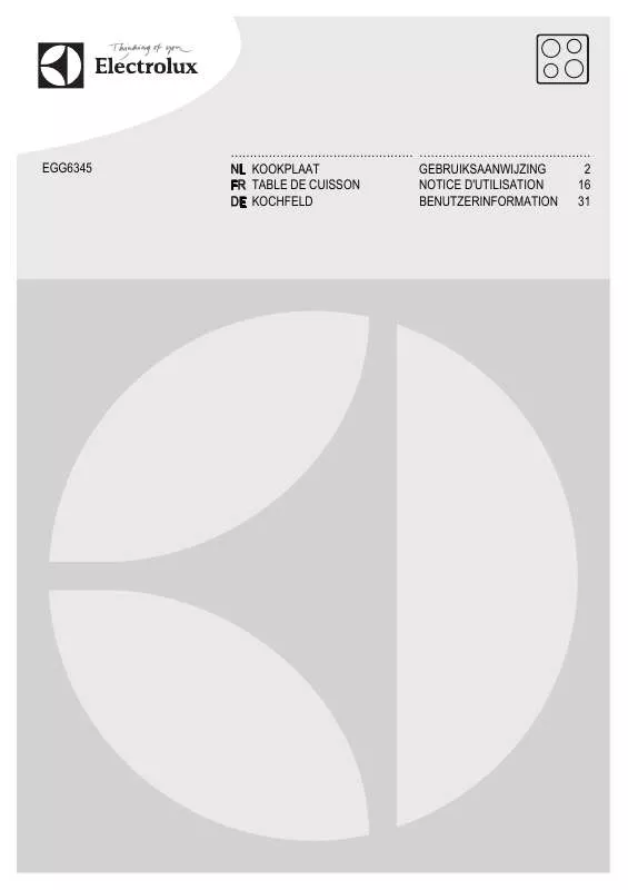 Mode d'emploi AEG-ELECTROLUX EGG6345NOX