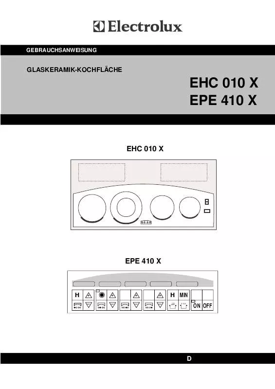 Mode d'emploi AEG-ELECTROLUX EHC010X