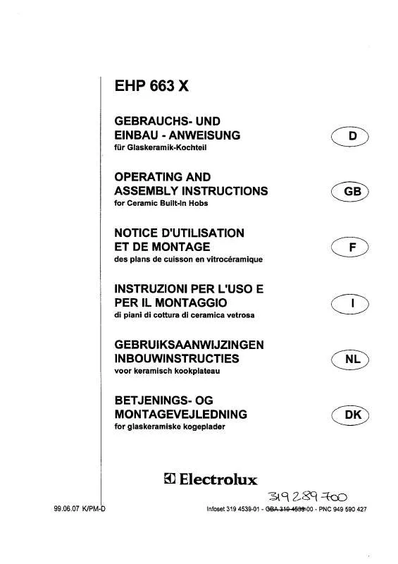 Mode d'emploi AEG-ELECTROLUX EHP663X