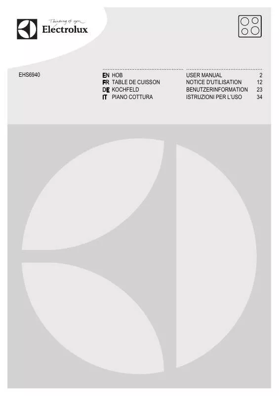 Mode d'emploi AEG-ELECTROLUX EHS6940HOX