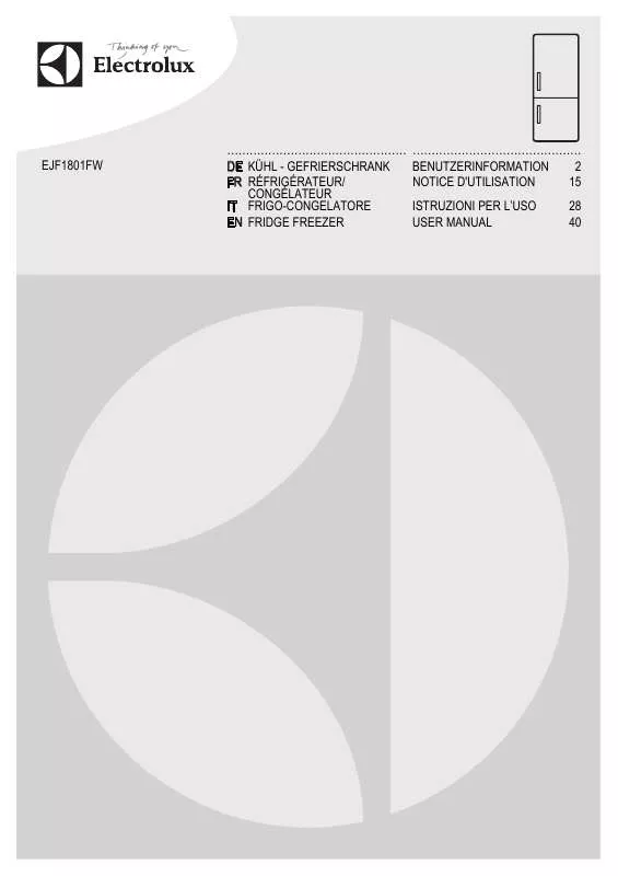 Mode d'emploi AEG-ELECTROLUX EJF1801FW