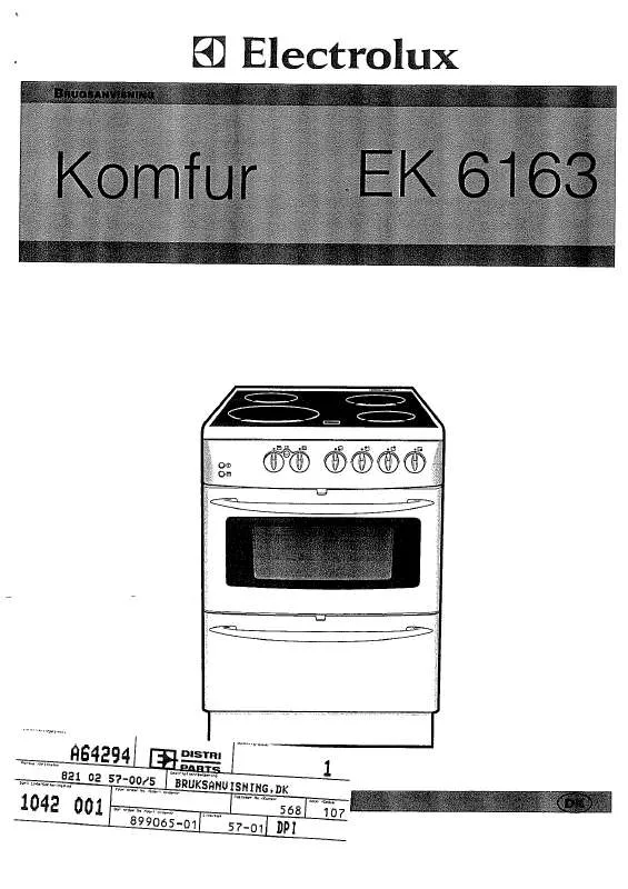 Mode d'emploi AEG-ELECTROLUX EK6163