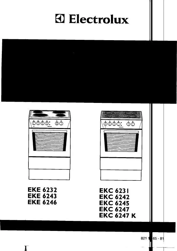 Mode d'emploi AEG-ELECTROLUX EKC6231