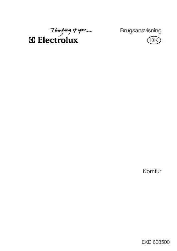 Mode d'emploi AEG-ELECTROLUX EKD603500X