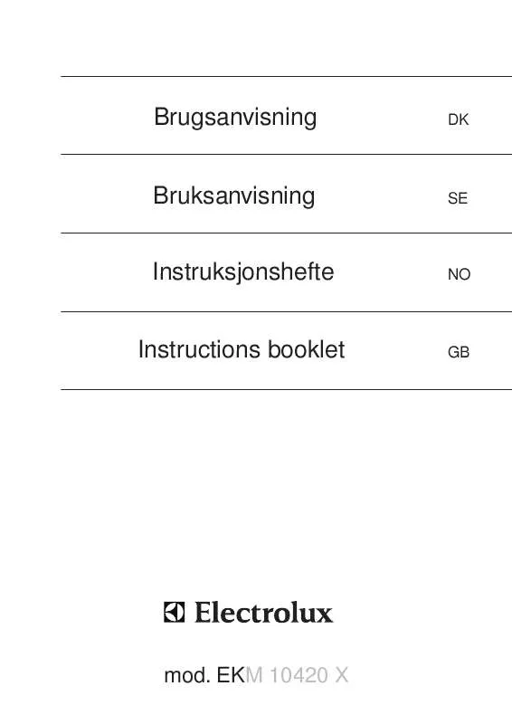 Mode d'emploi AEG-ELECTROLUX EKM10420X