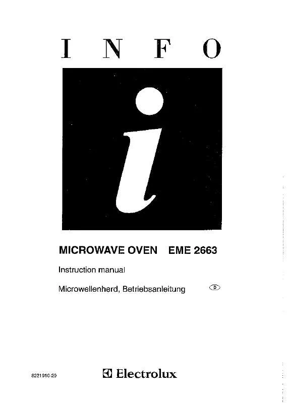 Mode d'emploi AEG-ELECTROLUX EME2663BL