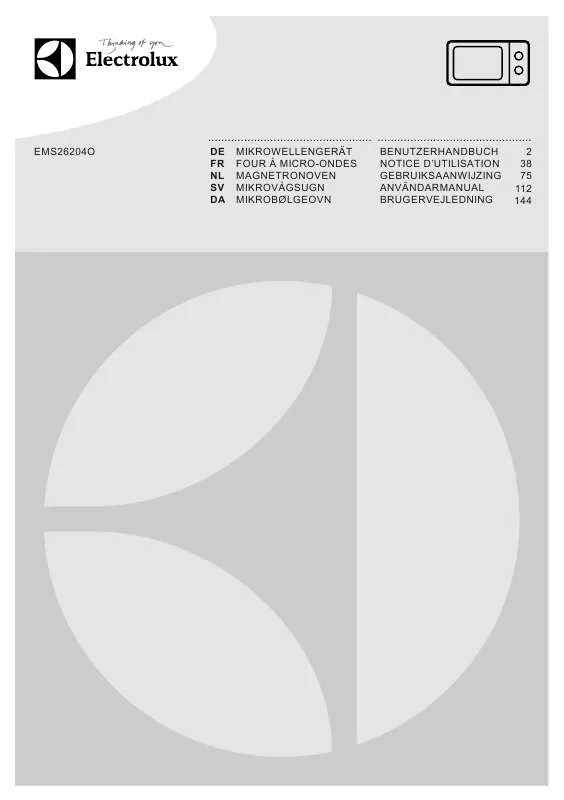 Mode d'emploi AEG-ELECTROLUX EMS17006OK