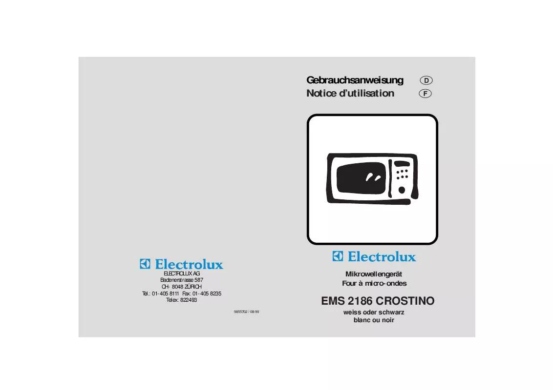 Mode d'emploi AEG-ELECTROLUX EMS2186