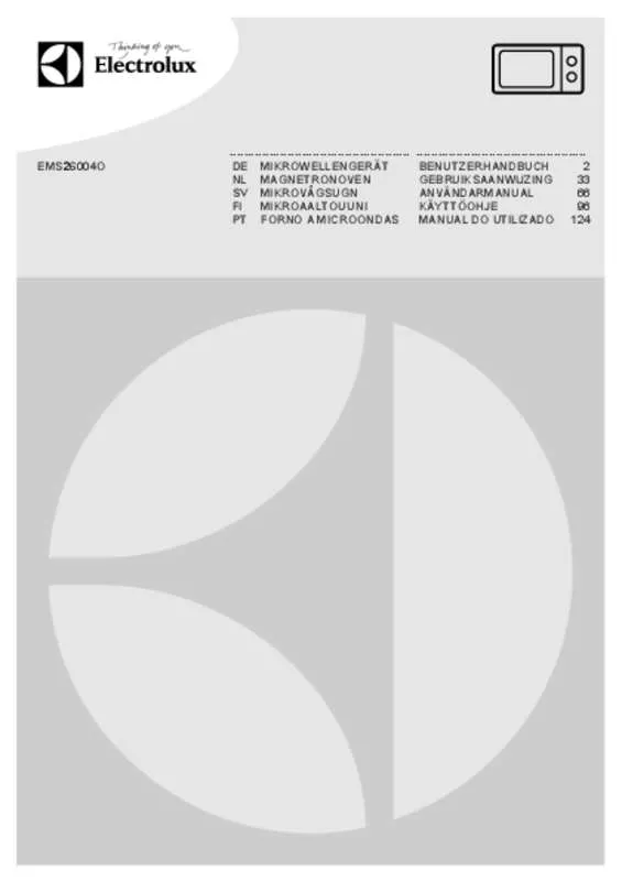 Mode d'emploi AEG-ELECTROLUX EMS26004OX