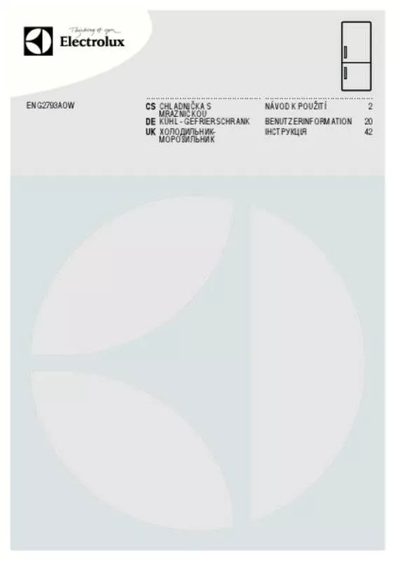 Mode d'emploi AEG-ELECTROLUX ENG2793AOW