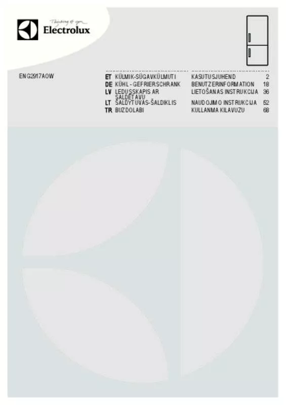 Mode d'emploi AEG-ELECTROLUX ENG2917AOW