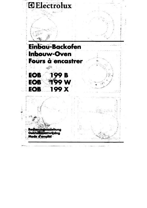 Mode d'emploi AEG-ELECTROLUX EOB199W