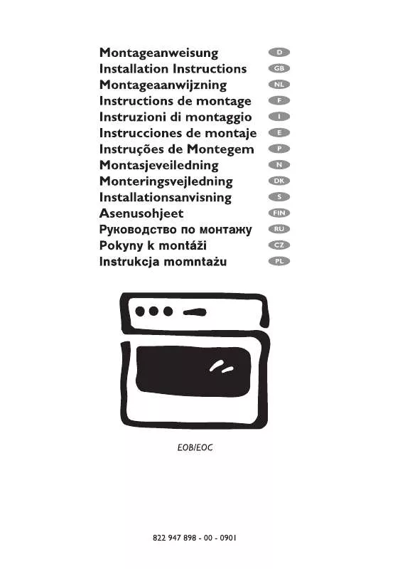 Mode d'emploi AEG-ELECTROLUX EOB2600XELUXNORDI